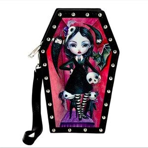 Wednesday Inspired coffin shaped wallet. NWT